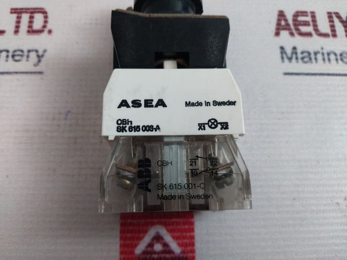 Abb Cbh Sk 615 001-c Push Button With Auxiliary Contact Block