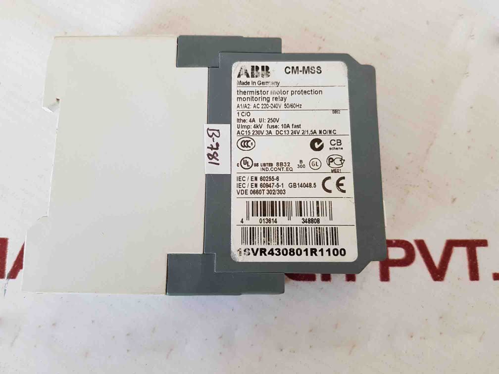 Abb Cm-mss Thermistor Motor Protection Monitoring Relay 1Svr430801R1100 Ac220-240V 50