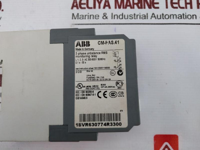 Abb Cm-pas.41 3 Phase Unbalance Rms Monitoring Relay 300-500V Ac