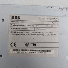 Abb Dai 03 Analog Input Module P 37141-4-0369631 F 6.03.3