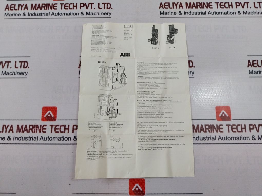 Abb Dr25-a-220/380 Remote Reset Coil 350 Ohm
