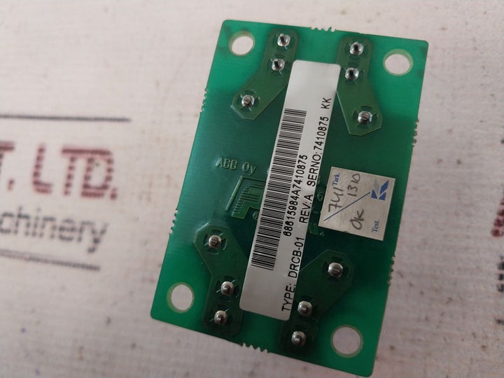 Abb Drcb-01 Model Drilling Drive Rev: A 68615984A7410875