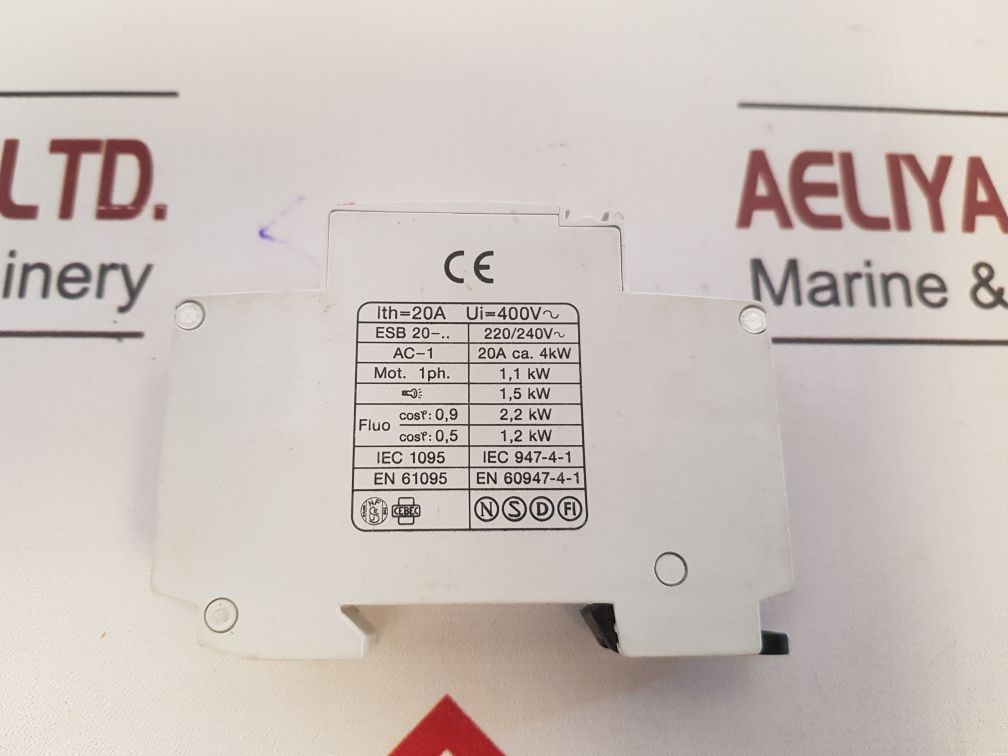 Lot of 5X ABB ESB 20-20 Installation Protection 20A 400V AC