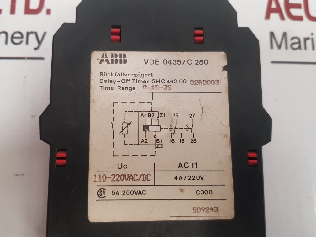 Abb Ghc 462.00 Delay-off Timer C462