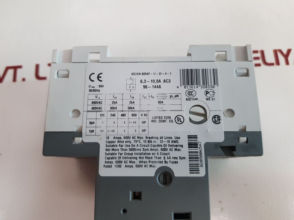 Abb Ms 116 Manual Motor Starter 1Sam250000R1010