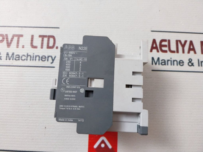 Abb N22E Contactor Relay 110-120V 60Hz