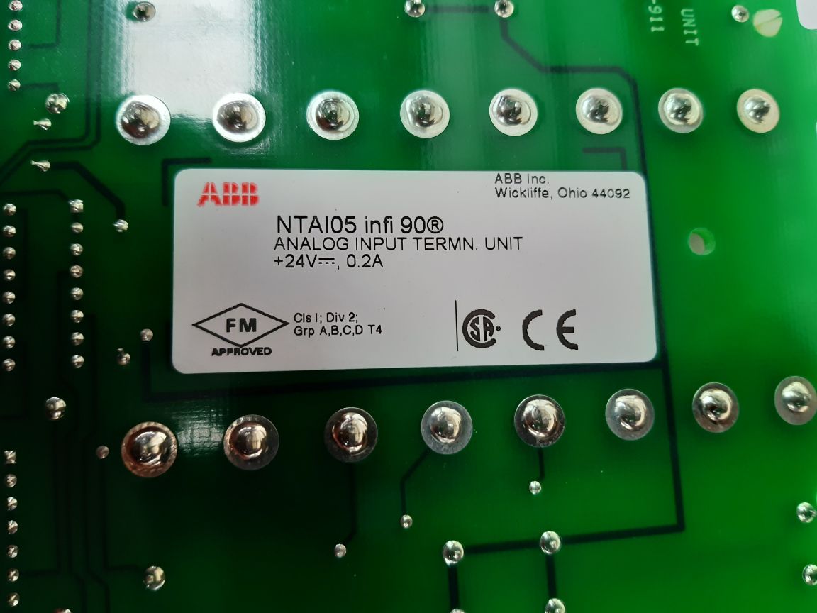 Abb Ntai05 Infi90 Analog Input Termination Unit 6632115T1