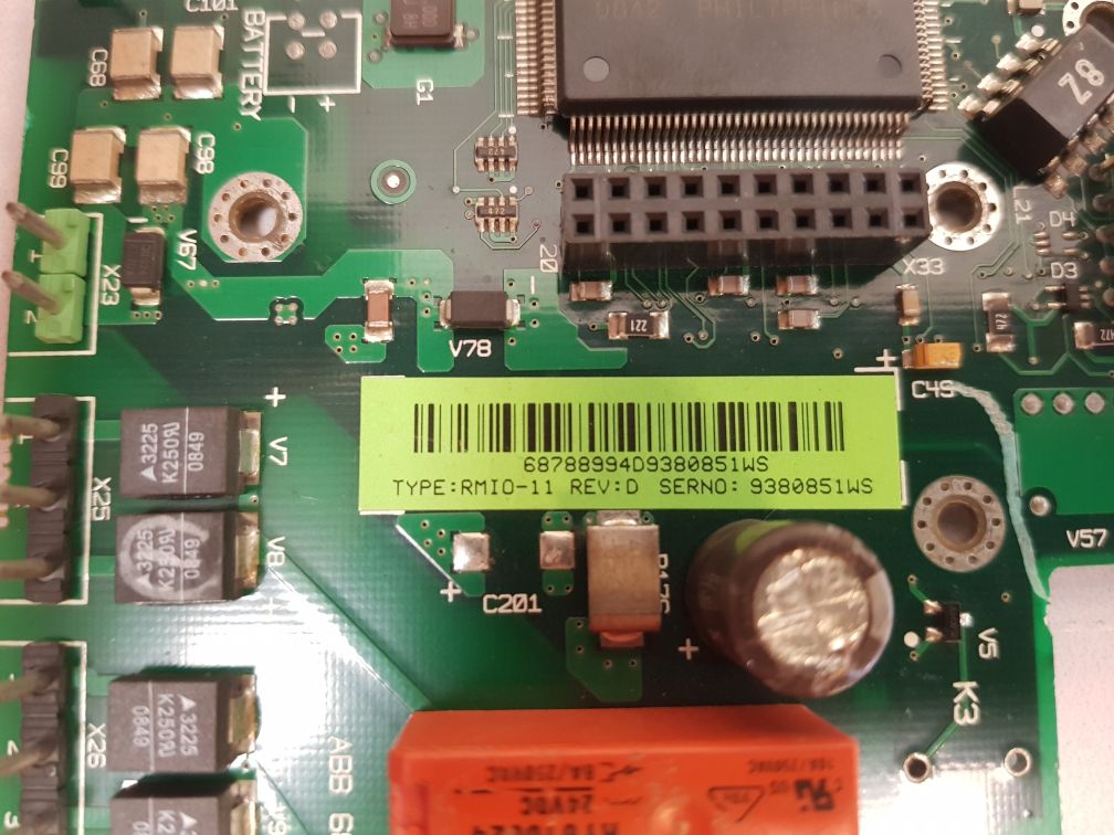 Abb Rmio-11 Series Control Board Rev: D Used