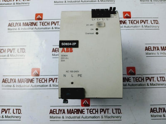 Abb Sd834-2P Power Supply Module 24V Dc 20A Ac 100-240V