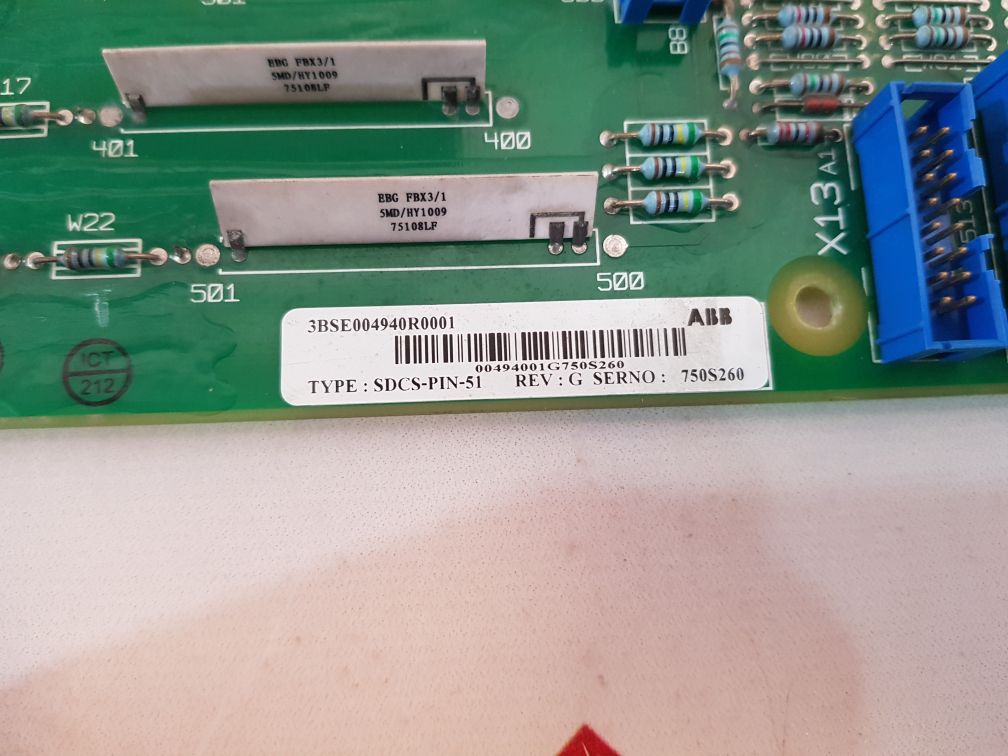 Abb Sdcs-pin-51 Controller Board 3Bse004940R0001 3Adt220090R0006 Rev: G
