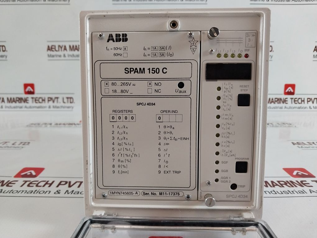Abb Spam 150 C Motor Protection Relay 1Myn745605-a 80-265 Vac/Vdc