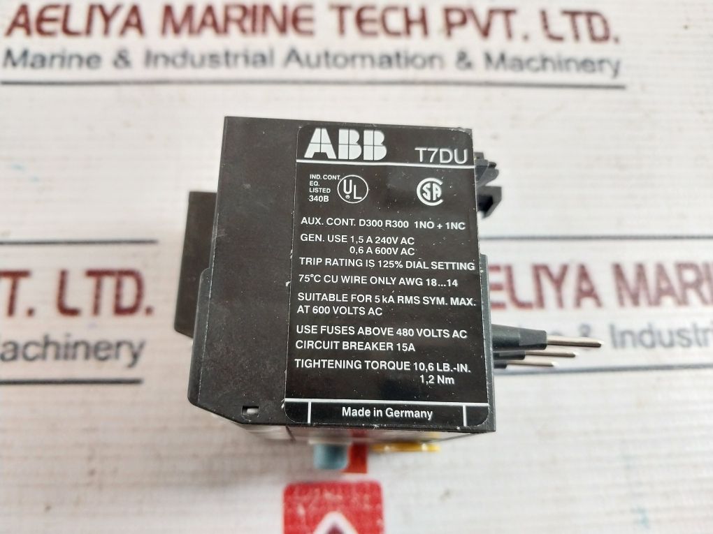 Abb T7Du Thermal Overload Relay 2950 Reter434 690V 10A