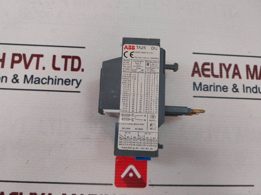 Abb Ta25 Du Thermal Overload Relay A001546