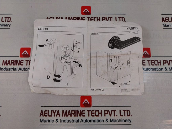 Abb Yasdb 226-2828 Main Switch Disconnector Black Handle 1-0 Set