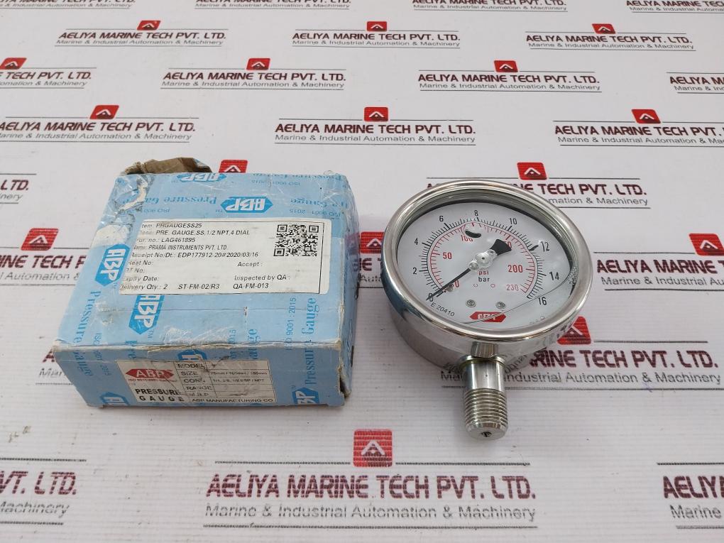 Abp Prgaugess25 Analog Pressure Gauge