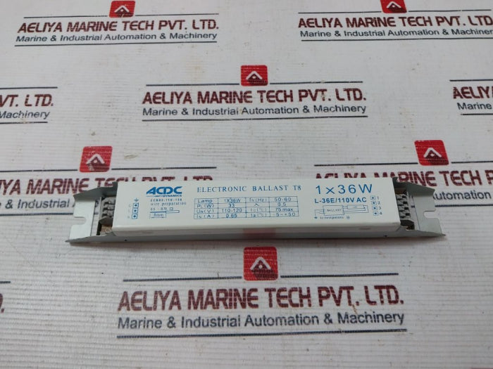 Acdc Dynamics Eeb02-110-136 Electronic Ballast T8 L-36E/110V Ac ...