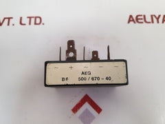 Aeg B6 500/670-40 Phase Bridge Rectifire Used