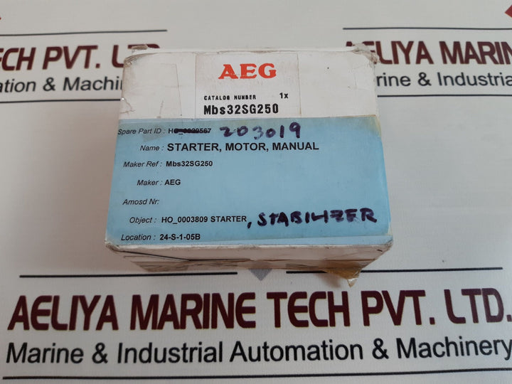 Aeg Mbs32sg250 Manual Motor Starter