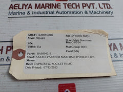 Aker Kvaerner Ba5004219 Socket Head Cap Screw
