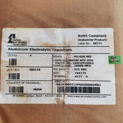 Alcon Pg-6Sr 002 Aluminium Electrolytic Capacitors