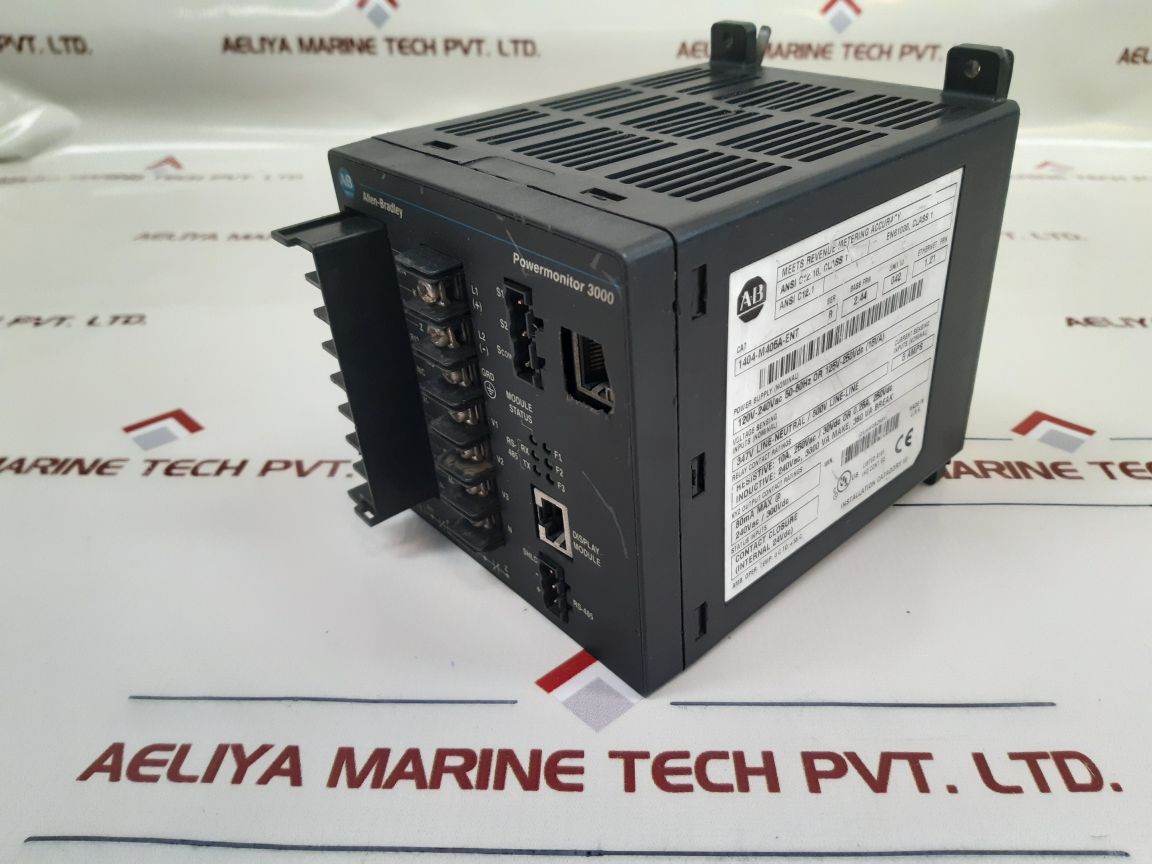 Allen-bradley 1404-m 405A-ent Ethernet Power Monitor 120V-240Vac 50-60Hz Or 125V-250Vdc