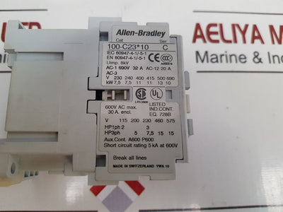 Allen-bradley 100-c23*10 Contactor C23 10