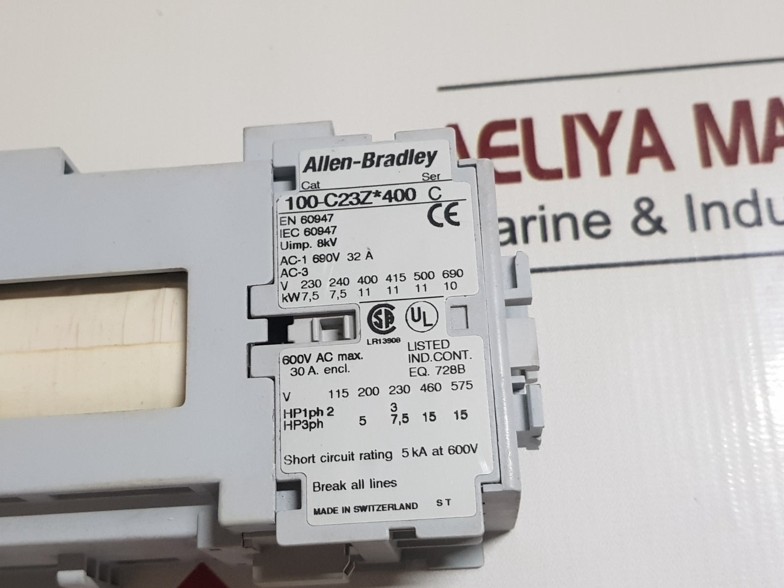 Allen-bradley 100-c23Z*400 Ser C Contactor