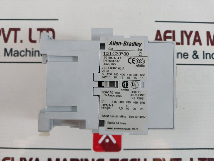 Allen-bradley 100-c30*00 Series C Auxiliary Contact Block 690V 65A