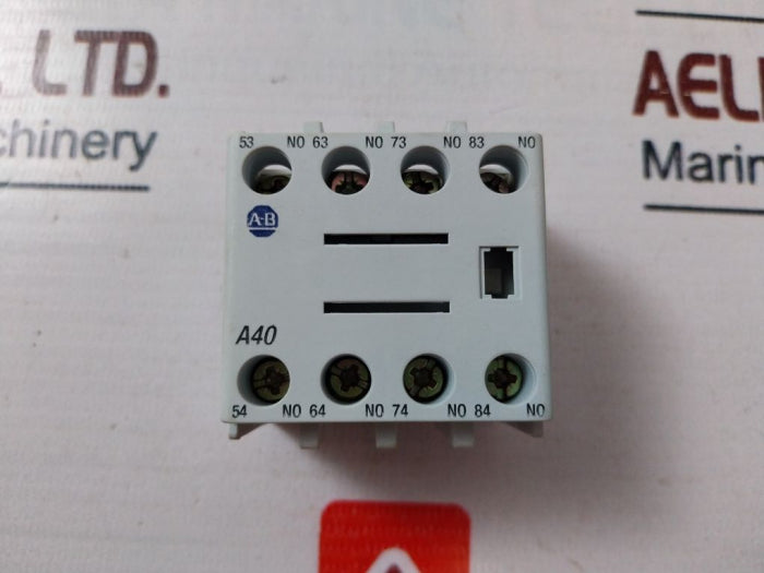 Allen-bradley 100-f Auxiliary Contact Block 100-fa40 600V Ac Max