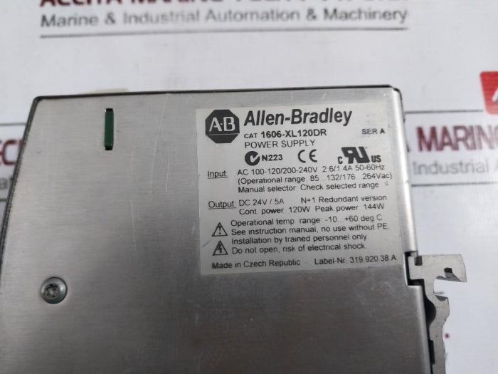 Allen-bradley 1606-xl120Dr Switched Mode Power Supply 24V 5A 120W N+1 Redundant