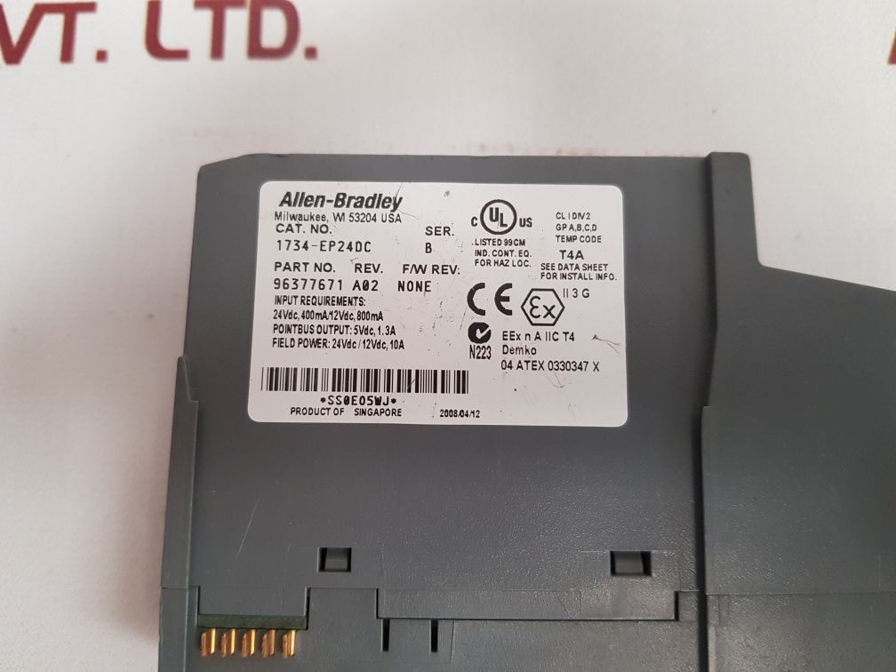 Allen-bradley 1734-ep24Dc Expansion Power Supply Module Ser B Rev A02 96377671