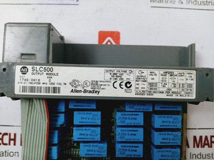 Allen-bradley 1746-ow16 Slc500 Point Digital Output Module 5-265 Vac Ser:C