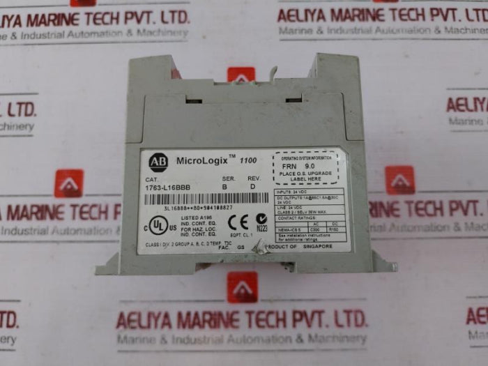 Allen-bradley 1763-l16Bbb Micrologix 1100 16 Point Controller 24Vdc