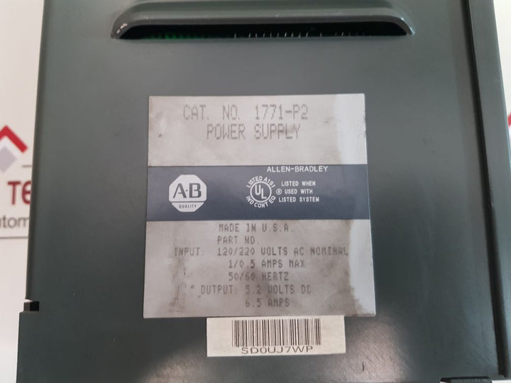 Allen-bradley 1771-p2 Power Supply Sdouj7Wp