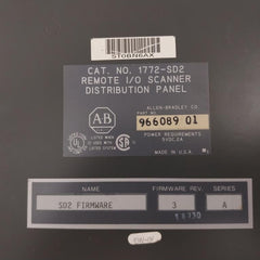 ALLEN-BRADLEY 1772-SD2 Remote I/O Scanner Distribution Panel SER.A