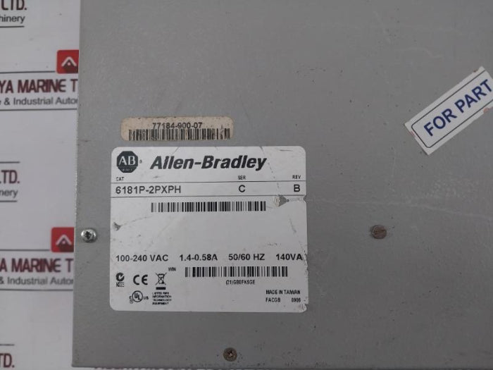Allen-bradley 6181P2Pxph Integrated Non-display Industrial Computer (Not Working)
