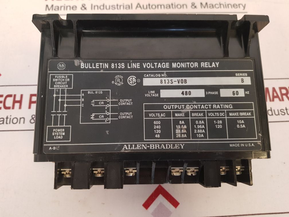 Allen-Bradley 813S-V0B/813S-VOB Bulletin 813S Line Voltage Monitor Relay