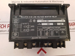 Allen-Bradley 813S-V0B/813S-VOB Bulletin 813S Line Voltage Monitor Relay