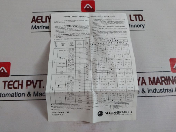 Allen Bradley 800T-h17A Selector Switch 5800578