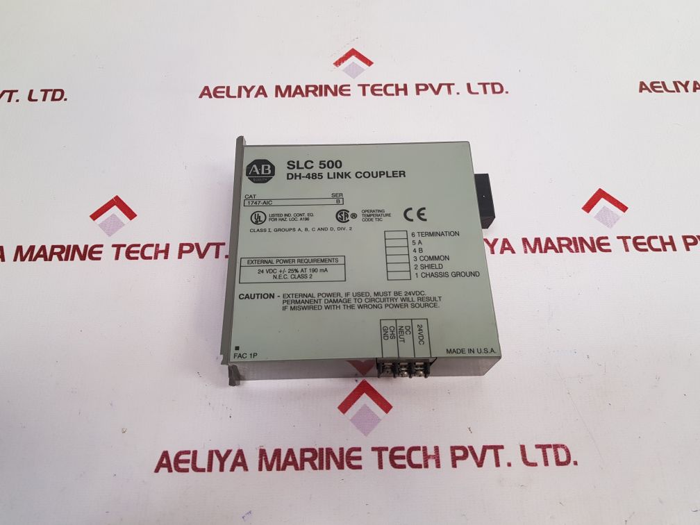 Allen Bradley Dh-485 Link Coupler 1747-aic Ser: B