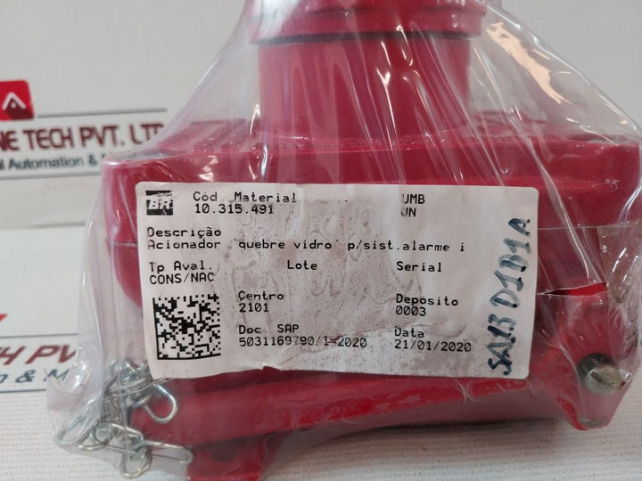 Alpha Awr80Qv/P12 Break Glass Trigger For Alarm System Pjam-861