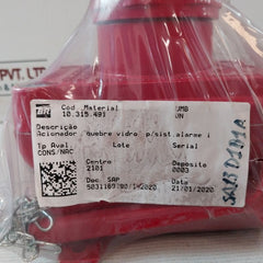 Alpha Awr80Qv/P12 Break Glass Trigger For Alarm System Pjam-861