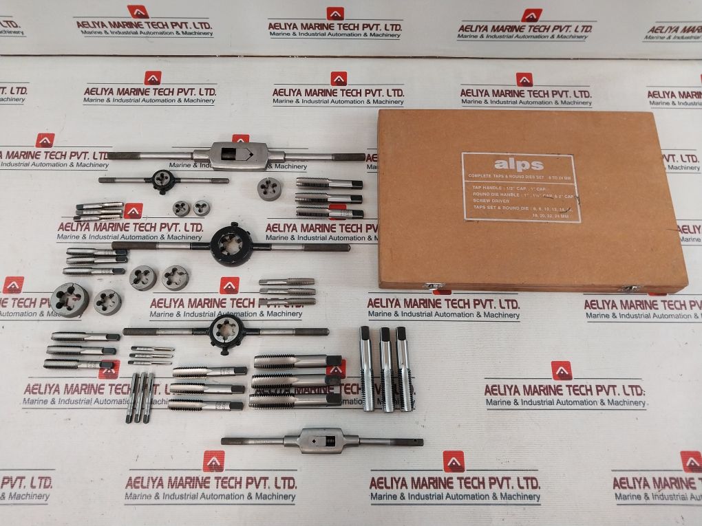 Alps Complete Taps & Round Dies Set (6 To 24Mm) Tap & Die Handles With 6-24Mm
