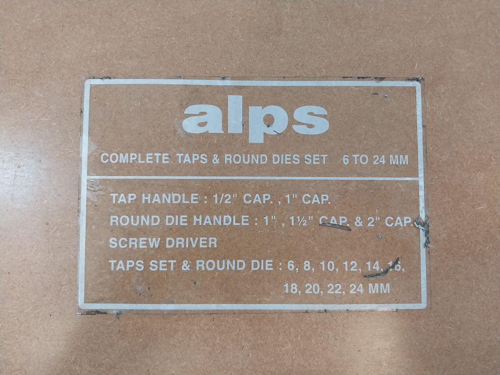 Alps Complete Taps & Round Dies Set (6 To 24Mm) Tap & Die Handles With 6-24Mm