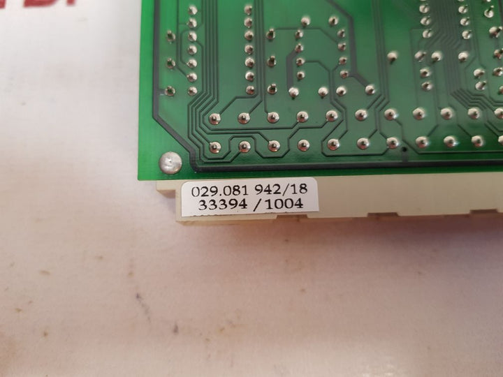 Alstom 029.081 942 insert card 029.081 942/18