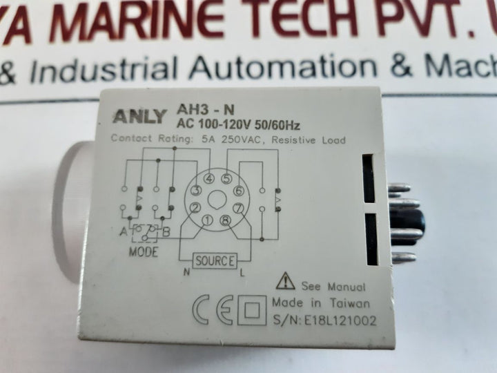 Anly Ah3-nb Multi-range Timer Ac 100-120V 50/60Hz