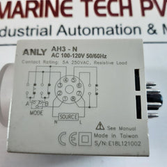 Anly Ah3-nb Multi-range Timer Ac 100-120V 50/60Hz