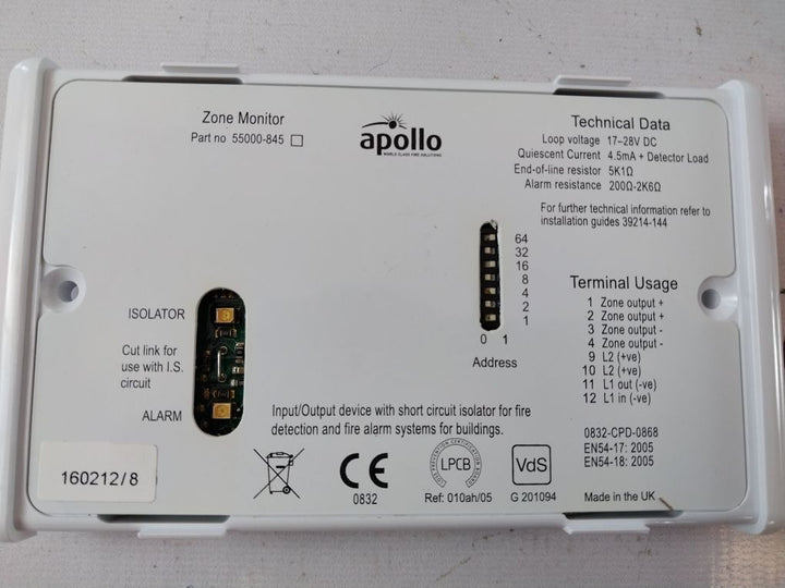 Apollo Xp95 55000-845 Apo Zone Monitor With Isolator