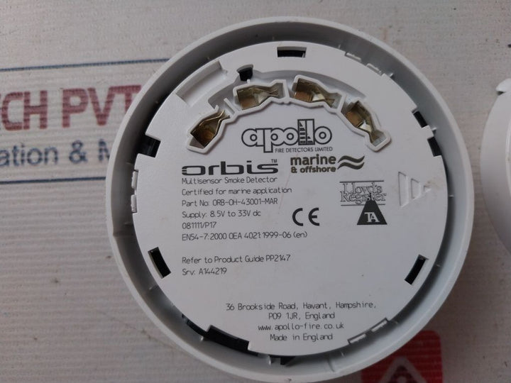 Apollo Orb-oh-43001-mar Orbis Multisensor Smoke Detector 8.5-33V Dc