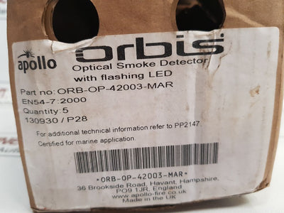 Apollo Orbis Orb-op-42003-mar Optical Smoke Detector Base